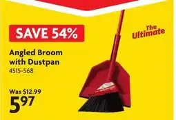 Home Hardware Angled Broom with Dustpan offer