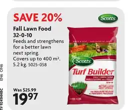 Home Hardware Fall Lawn Food 32-0-10 offer