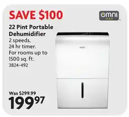 Home Hardware 22 Pint Portable Dehumidifier offer