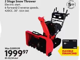 Home Hardware 2 Stage Snow Thrower offer