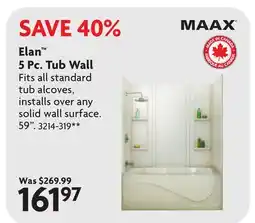Home Hardware Elan 5 Pc. Tub Wall offer