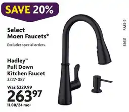 Home Hardware Select Faucets* Hadley Pull Down Kitchen Faucet offer