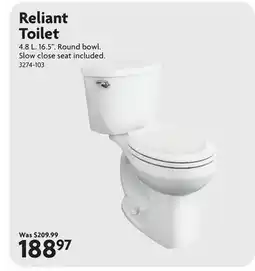 Home Hardware Reliant Toilet offer