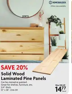 Home Hardware Solid Wood Laminated Pine Panels offer