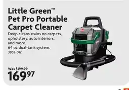Home Hardware Little Green Pet Pro Portable Carpet Cleaner offer