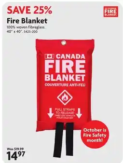 Home Hardware Fire Blanket offer