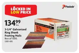 Home Hardware 3-1/4 Galvanized Ring Shank Framing Nails offer