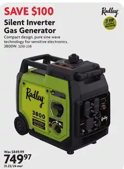 Home Hardware Silent Inverter Gas Generator offer