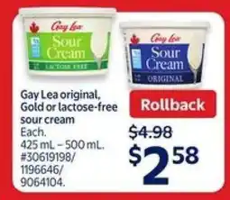 Walmart GAY LEA SOUR CREAM offer