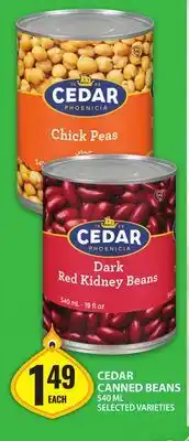 Food Basics CEDAR CANNED BEANS offer