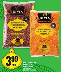 Food Basics DIVYA LENTILS OR BLACK CHICKPEAS offer