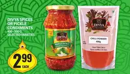 Food Basics DIVYA SPICES OR PICKLE CONDIMENTS offer