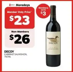 Real Canadian Liquorstore DECOY CABERNET SAUVIGNON offer