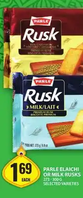 Food Basics PARLE ELAICHI OR MILK RUSKS offer