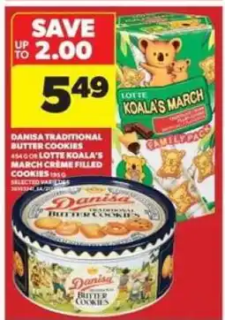 Real Canadian Superstore Danisa Traditional Butter Cookies or Lotte Koala's March Crème Filled Cookies offer