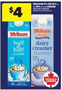Real Canadian Superstore Neilson 5% or 10% Cream offer