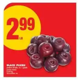 No Frills BLACK PLUMS offer