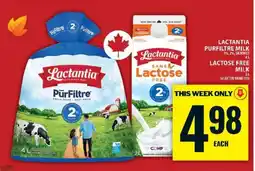 Food Basics Lactantia Milk offer