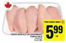 Food Basics FRESH SKINLESS CHICKEN BREAST FAMILY PACK offer