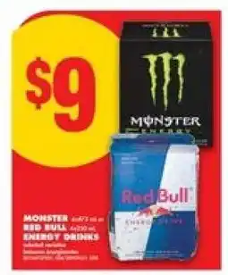 No Frills Monster & Red Bull Energy Drinks offer