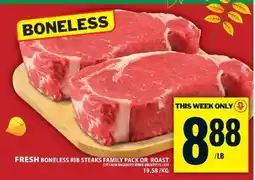 Food Basics Fresh Boneless Rib Steaks offer