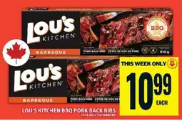 Food Basics LOU’S KITCHEN BBQ PORK BACK RIBS offer