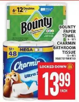 Food Basics Bounty Paper Towel & Charmin Bathroom Tissue offer