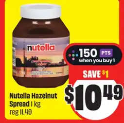 FreshCo Nutella Hazelnut Spread 1 kg offer