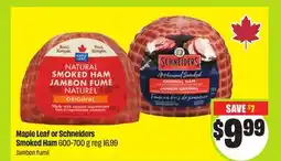 FreshCo Maple Leaf or Schneiders Smoked Ham 600-700 g offer