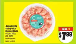 FreshCo Compliments Shrimp with Cocktail Sauce Frozen 312 g offer