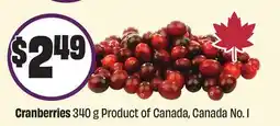FreshCo Cranberry 340 g Product of Canada, Canada no. 1 offer
