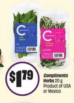 FreshCo Compliments Herbs 20 g Product of USA or Mexico offer