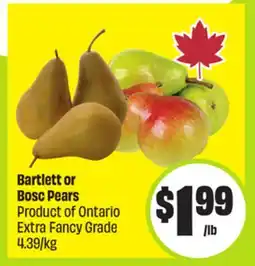 FreshCo Bartlett or Bosc Pears Product of Ontario Extra Fancy Grade 4.39/kg offer