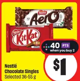 FreshCo Nestlé Chocolate Singles Selected 36-55 g offer