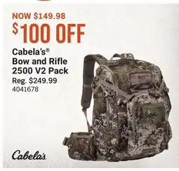Cabela's Cabela's Bow and Rifle 2500 V2 Pack offer