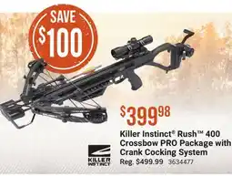 Cabela's Killer Instinct Rush 400 Crossbow PRO Package with Crank Cocking System offer