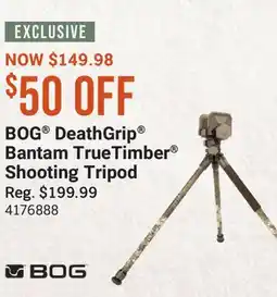Cabela's BOG DeathGrip Bantam TrueTimber Shooting Tripod offer