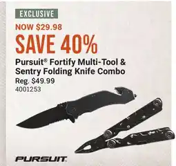 Cabela's Pursuit Fortify Multi-Tool & Sentry Folding Knife Combo offer