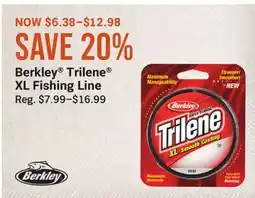 Cabela's Berkley Trilene XL Fishing Line offer