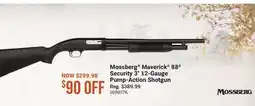 Cabela's Mossberg Maverick 88 Security 3 12-Gauge Pump-Action Shotgun offer