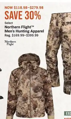 Cabela's Northern Flight Men's Hunting Apparel offer