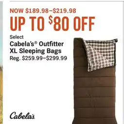 Cabela's Select Cabela's Outfitter XL Sleeping Bags offer