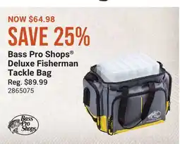 Cabela's Bass Pro Shops Deluxe Fisherman Tackle Bag offer