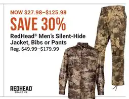 Cabela's RedHead Men's Silent-Hide Jacket, Bibs or Pants offer