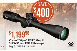 Cabela's Vortex Viper PST Gen II 5-25x50mm FFP Riflescope offer