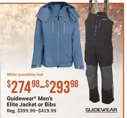 Cabela's Guidewear Men's Elite Jacket or Bibs offer