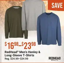 Cabela's RedHead Men's Henley & Long-Sleeve T-Shirts offer