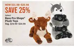 Cabela's Bass Pro Shops Plush Toys offer