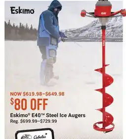 Cabela's Eskimo E40 Steel Ice Augers offer