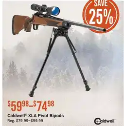 Cabela's Caldwell XLA Pivot Bipods offer